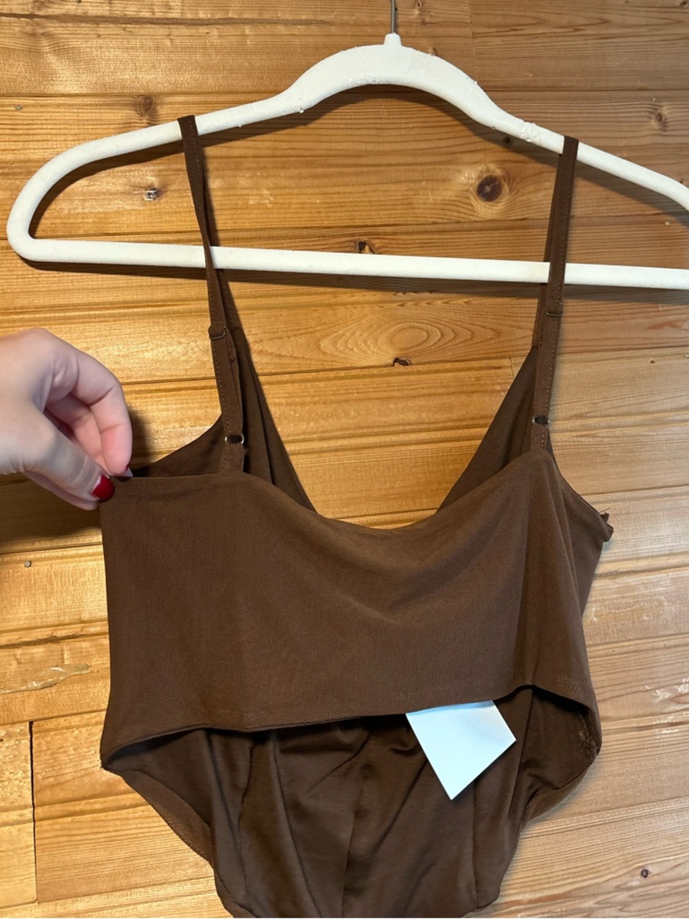 New Brown Corset Style Tank Top - Picture 11 of 14